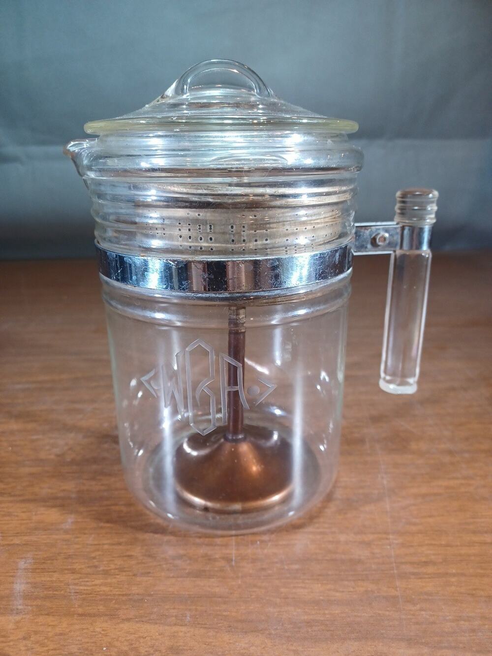 Pyrex Flameware Glass Coffee Percolator (6 Cups) #8106-C - U.S.A. 40’s
